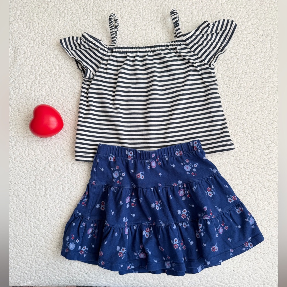 Tea Collection Navy and White Kids Matching Set